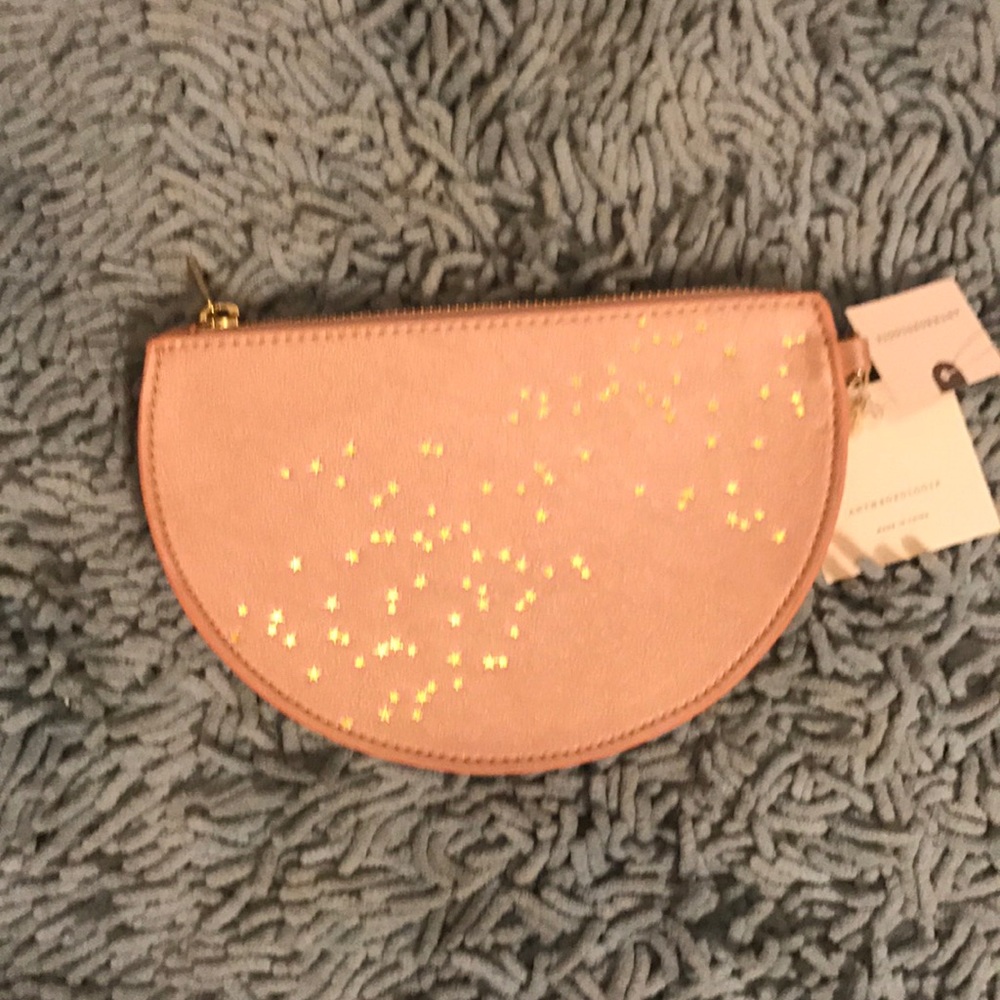 Anthropologie Rose pink clutch.